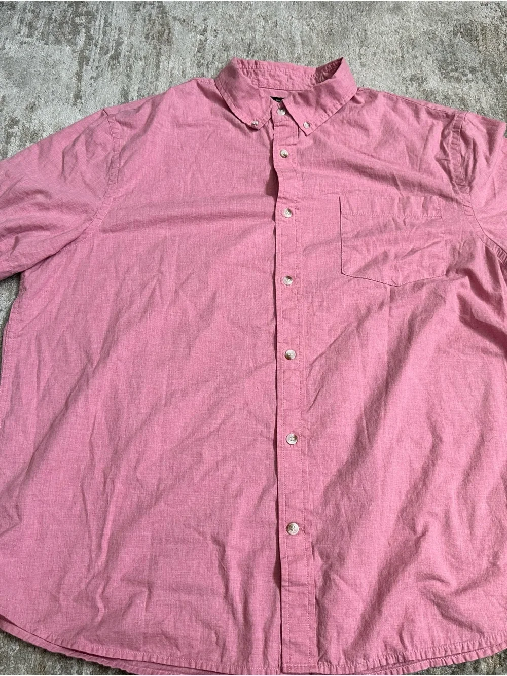 Banana Republic Pink Short-Sleeve Button-Down Shirt